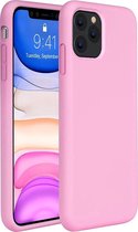 Iphone 11 Pro Max hoesje - siliconen case - telefoonhoesje - roze