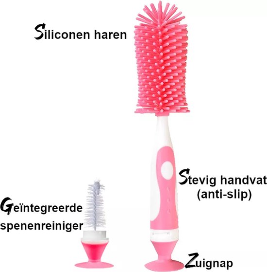 Goupillon Biberon Silicone, Brosse Lave Bouteille