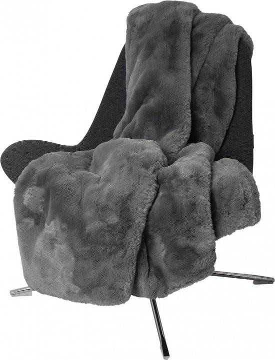 Fluffy Blanket Grijs Zijdezacht Deken Skinwille Home Imitatiebont