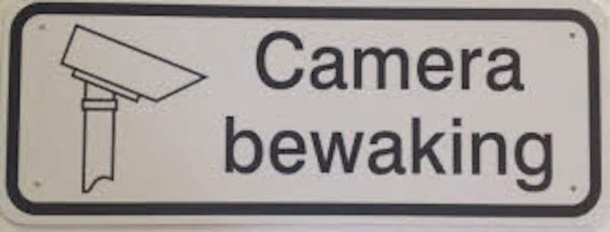 Camerabewaking Bord / 40x15 cm / Dik Staal