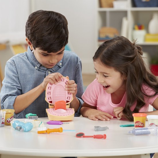 Play-Doh Top Tandarts Speelset - Boetseerklei - 8 Play-Doh potjes - Knutselen voor kinderen