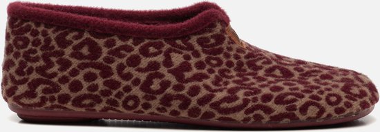 Roze dames sloffen met luipaardprint