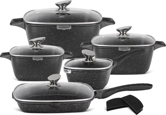 16-delige Mengkommen Set met Rasp en Bewaardeksels - Zwart – Homewell Products