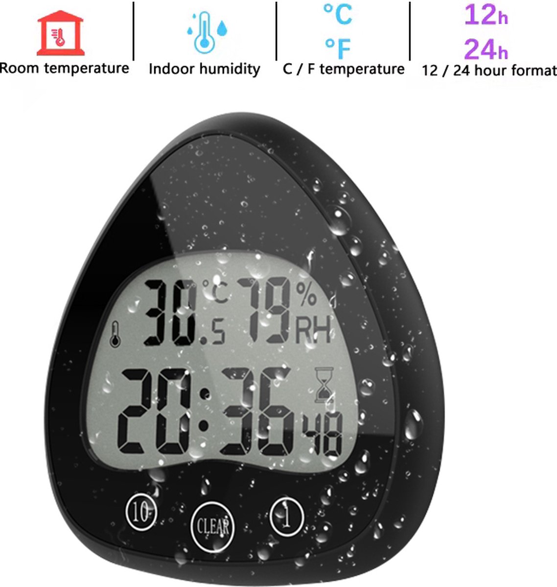 Douchetimer Douchewekker Kookwekker Douche Klok Badkamer Klok