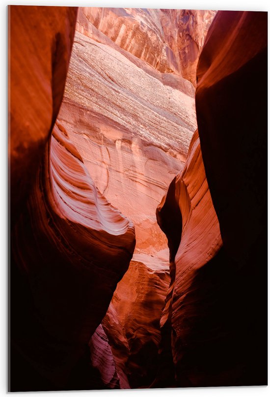 WallClassics - Acrylglas - Antelope Canyon Ravijn - 50x75 cm Foto op Acrylglas (Wanddecoratie op Acrylaat)