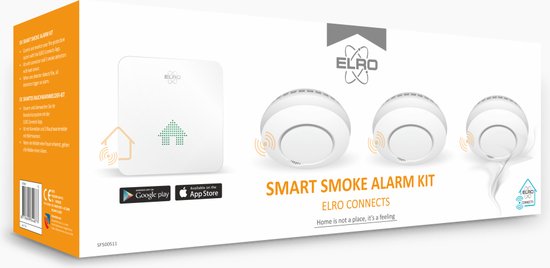 Kit détecteur de fumée ELRO Connects Set - Kit complet avec connecteur K2  et 3