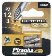 Piranha X62043 Hi-Tech Torsion bitjes PZ 1-2-3