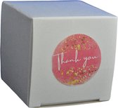 Kubusdoosjes 5x5x5 - Witte geschenkdoosjes met ronde sticker - 15 stuks - Geschenkverpakking, doos voor feestartikelen, uitdeelgeschenkjes, bruiloft, babyborrel, communie, lentefeest. Klein 5 * 5 * 5 cm.
