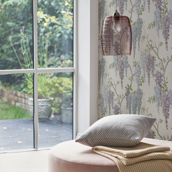 Laura Ashley - Papier peint intissé - Glycine Garden Pale Iris - Papier peint non tissé