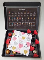Koffie Proeverij Pakket 20 stuks verschillende smaken met Mystery Card 'Love - Hartjes' met persoonlijke (video) boodschap | Verjaardag | Sinterklaas | Kerstpakket | Vaderdag | Moederdag | Jubileum | Valentijnsdag