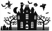 Herbruikbare raamsticker Halloween - Kleur zwart - Statische raamstickers Halloween - Raamdecoratie - Zwart