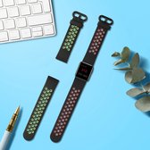 kwmobile 2x armband geschikt voor Xiaomi Mi Watch Lite / Redmi Watch - Bandjes voor fitnesstracker in zwart / groen / zwart / rood