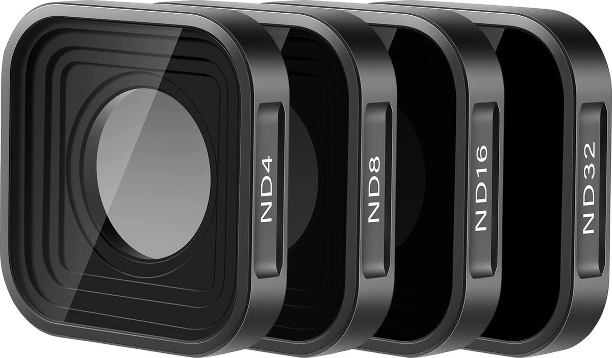 Neewer® - 4 Pack lensfilter ND Filterkit - Geschikt voor GoPro Hero 11 10 9 - Multi Gecoate Filters Pack ND4/ND8/ND16/ND32 - Lensfilter met Neutrale Dichtheid - Luchtvaart Aluminium Frame/HD optisch glas