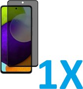 Screenprotector Glas - Privacy Tempered Glass Screen Protector Anti-Spy Geschikt voor: Samsung Galaxy A52 4G / 5G / A52s A528 - 1x