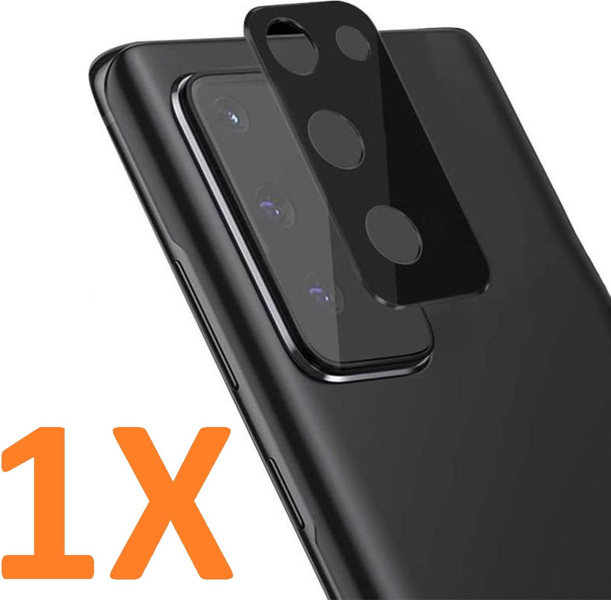 Camera Lens Glass Protector - beschermer Geschikt voor: Samsung Galaxy A41 - Zwart - 1x