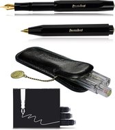 Kaweco - Cadeau - ensemble de stylos - (4 pièces) - Trousse à crayons - Stylo plume Fine - Stylo à bille - Zwart - Cartouches d'encre