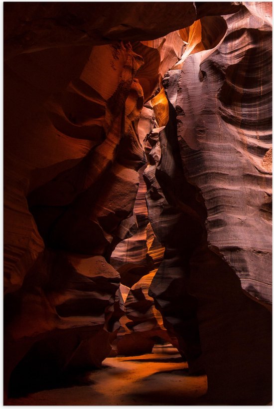 WallClassics - Poster Glanzend – Antelope Canyon - Arizona - 40x60 cm Foto op Posterpapier met Glanzende Afwerking