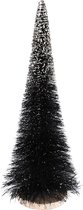 Kerstboom / coon - Zwart / goud - 17 x 17 x 41 cm hoog.