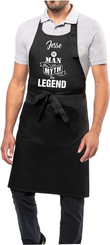 MoonWorks Grillschürze Grill-Schürze für Männer mit Spruch Das Schwarze kann man