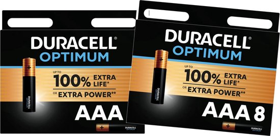 Duracell Optimum Alkaline AAA batterijen - 16 stuks