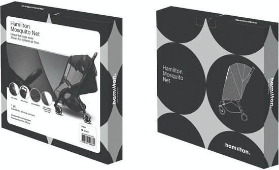 Hamilton by Yoop Premium Buggy Muggennet - Met transparant kijkvenster - Kinderwagen Klamboe - Anti- Wespen, Muggen en Vliegennet van Hamilton — afbeelding 4