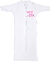 Beeren Bodywear Slaapzak Lange Mouw met Anti Krabwantjes "Twinkle Winkle Little Star" Meisjes Wit/roze Maat 50-68/70Cm 27-420