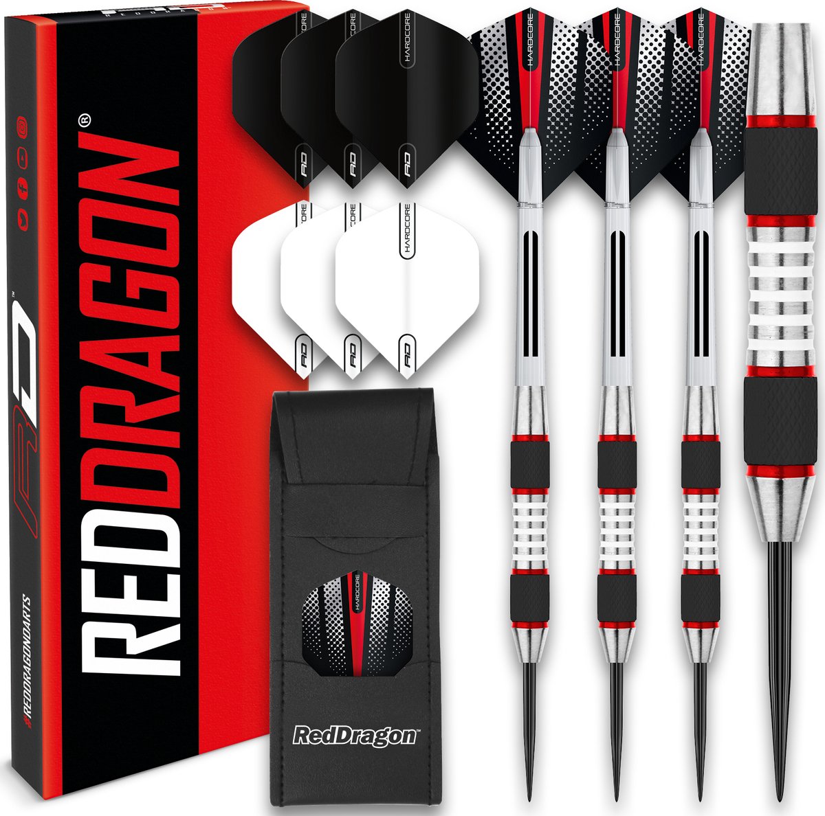 RED DRAGON - Evo: Steeltip Tungsten Dartpijlen Professioneel - 24 gram - Red Dragon