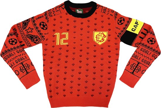 Pull Ugly Christmas - Diables Rouges - Coupe du Monde 2022 - België - Taille XXL