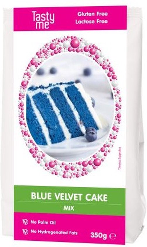 BLUE VELVET CAKE MIX GLUTENVRIJ 350g. bakmix | bakmixen. Taartingrediënten  en... | bol.com