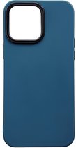 Casemania Hoesje Geschikt voor Apple iPhone 14 Pro Max Donker Blauw - Shockproof Siliconen Back Cover