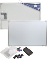 Tableau blanc magnétique Desq |60x90 cm | 4 broches, essuie-glace et plateau inclus