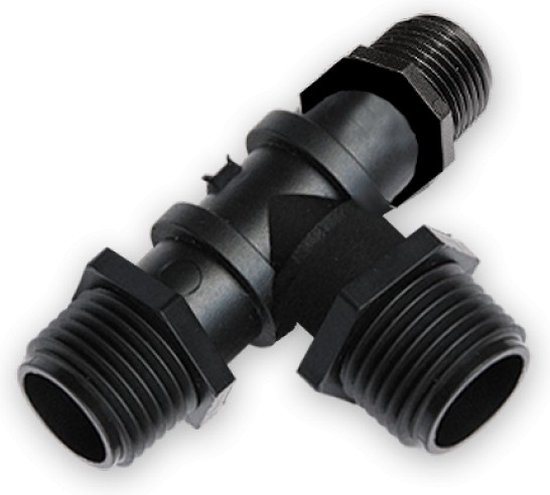 Unidelta T-stuk 90° buitendraad 20 mm x 1/2 x 20 mm