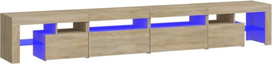 vidaXL TV avec éclairage LED Chêne Sonoma 280 x 36,5 x 40 cm