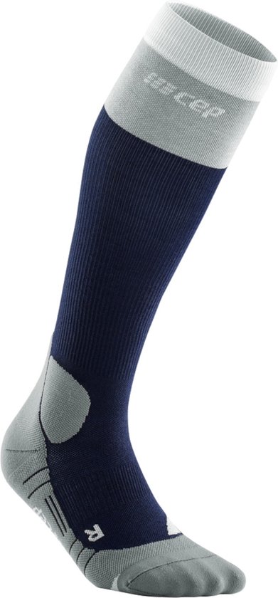 CEP Hiking Light Merino Tall Compressie wandelsokken - Navyblauw - Kuitomvang Dames 25-31 cm