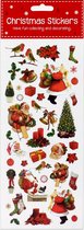 Kerst stickers vellen voor kaarten –1 stickervel –Kerstman – Kerstbomen – Cadeautjes – 25 kerststickers