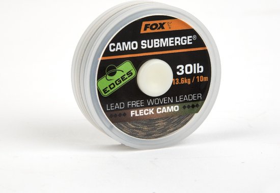 Fox Edges Submerge Camouflage Lead Free Woven Leader - 30lb - 10m - Camouflage van Fox — afbeelding 5