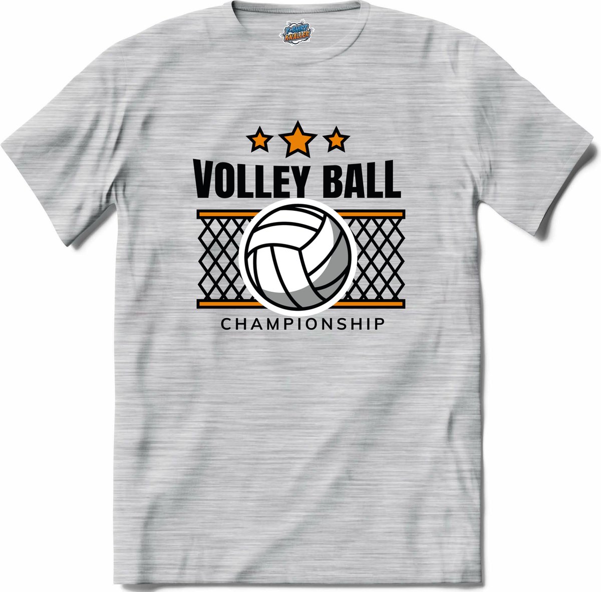 Volleybal net sport - T-Shirt - Heren - Donker Grijs - Gemêleerd - Maat L