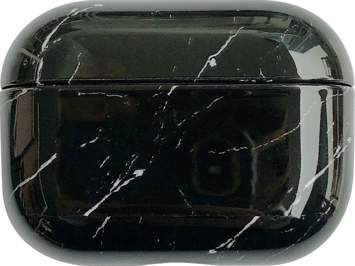 Mobigear Marble Hoesje geschikt voor Apple AirPods Pro 2 Hardcase Hoesje - Zwart