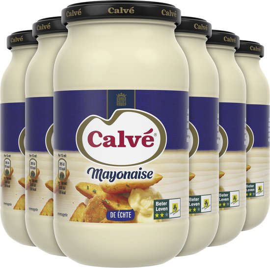 Calvé Echte Mayonaise - 6 x 450 ml - Voordeelverpakking