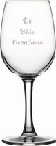Gegraveerde witte wijnglas 26cl De Bêste Freondinne