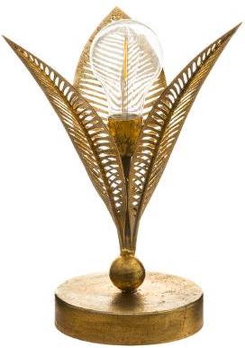 lamp goud - Tafellamp Nachtlamp - Art deco lamp - H24.5 | bol.com