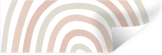 Muurstickers - Sticker Folie - Regenboog - Design - Pastel - 150x50 cm - Plakfolie - Muurstickers Kinderkamer - Zelfklevend Behang - Zelfklevend behangpapier - Stickerfolie