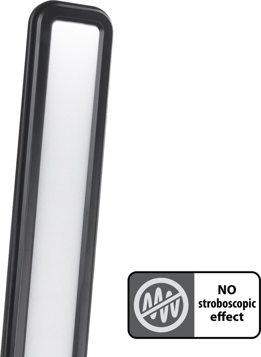 Maclean LED - Bureaulamp 9W - Dimbaar - 3 lichtkleuren (3000K / 4500K / 6500K) - Flexibele Arm - Touchbediening - Zwart thumbnail 5