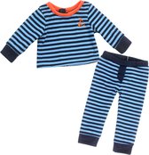 Sophia's by Teamson Kids Poppenkledingset voor 45.7 cm Poppen - Pyjamabroek en Lange Mouwenshirt - Poppen Accessoires - Blauw/Oranje/Strepen (Pop niet inbegrepen)