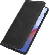 Étui Motorola Edge 30 Ultra Bookcase hoesje - Just in Case - Solid Zwart - Similicuir