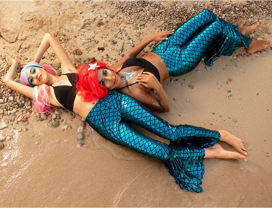 Perruque longue arc-en-ciel pastel pour femme - Perruque habillée