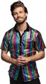 Boland - Shirt Disco Diamond regenboog (L) - Volwassenen - Danser/danseres - 80's & 90's - Disco- Pride - Progress