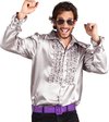 Boland - Party shirt zilver (XL) - Volwassenen - Danser/danseres - 80's & 90's - Disco