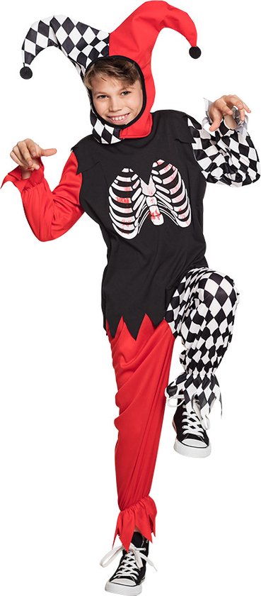 Boland - Kostuum Horror harlequin (4-6 jr) - Kinderen - Clown - Halloween verkleedkleding - Horror clown