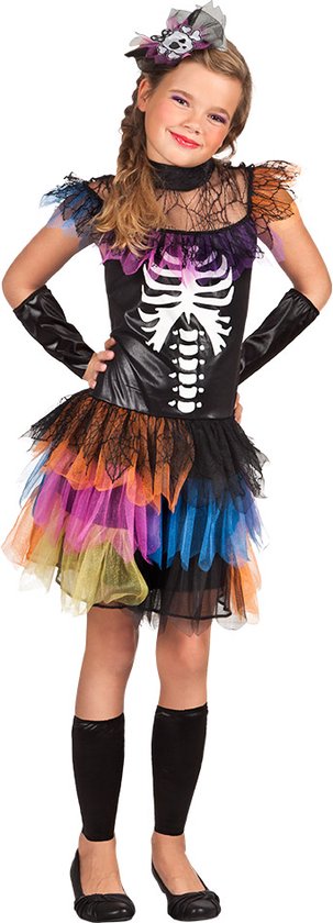 Kleurrijk skelet tutu kostuum voor meisjes - Kinderkostuums